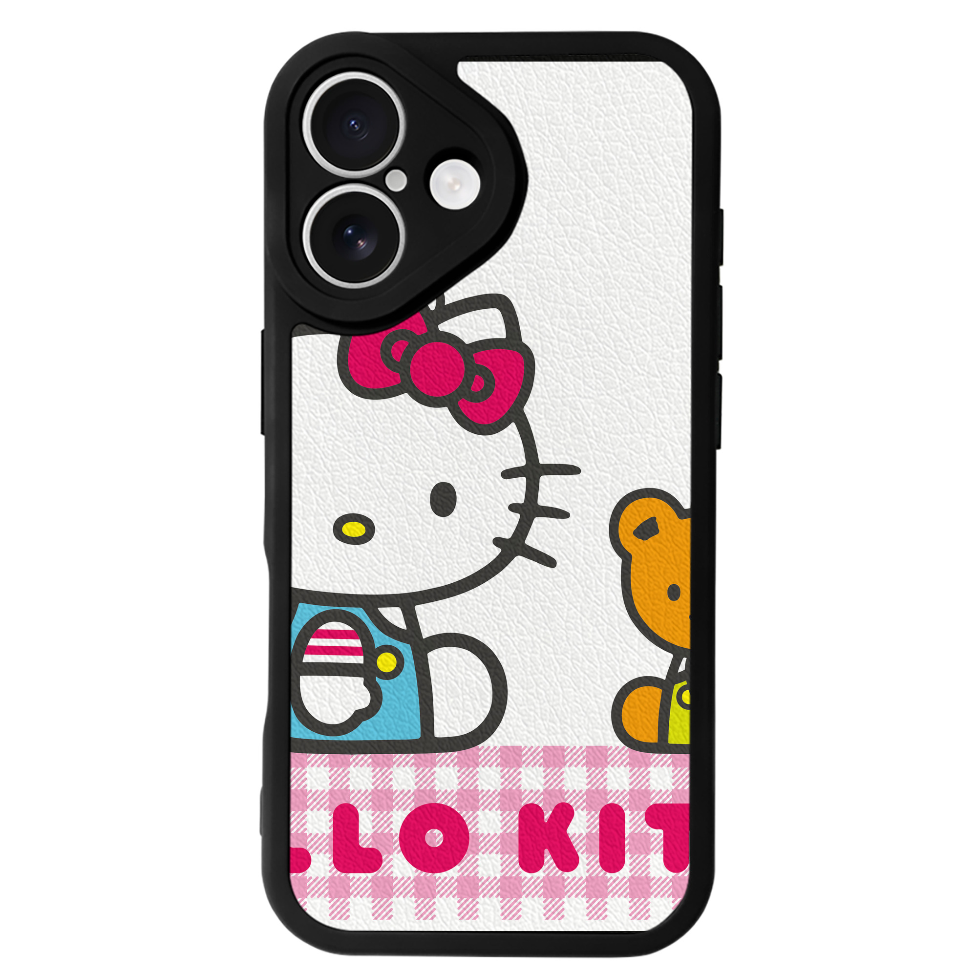 （画像用） Hello Kitty ハローキティ 【iPhone 16シリーズ対応】シリコンスマホケース（レザー調） 材質：シリコン